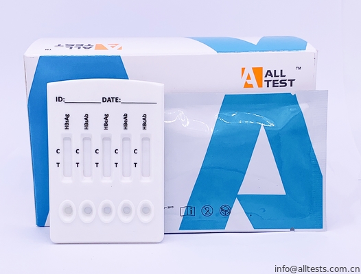 Good price HBV Combo Thử nghiệm nhanh băng (Huyết thanh / Huyết tương) với HBsAg, HBsAb, HBeAg, HBeAb, HBcAb trực tuyến