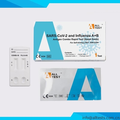 Good price Kết hợp kháng nguyên SARS-CoV-2 và Cúm A + B Thử nghiệm nhanh tăm bông ngoáy mũi trực tuyến