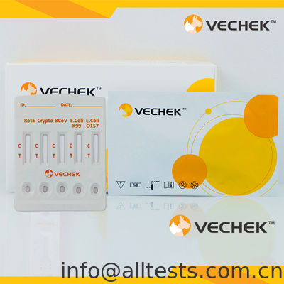 Giá tốt. Rotavirus+Cryptosporidia+Coronavirus+E. Coli K99 +E. Coli O157 Antigen Combo Rapid Test Cassette (Feces) trực tuyến