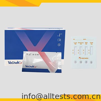 Giá tốt. Chú chó Lyme Ehrlichia Anaplasma CHW Combo Rapid Test Cassette 10 phút đọc Thời gian chính xác cao và hoạt động đơn giản trực tuyến