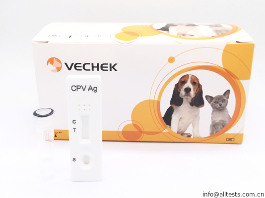 Good price Canine Parvovirus (Cpv) Bộ xét nghiệm kháng nguyên nhanh, băng thử nghiệm nhanh màu trắng với cửa sổ kiểm tra trực tuyến