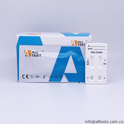 Good price Băng thử nghiệm nhanh kết hợp Zika IgG / IgM và NS1 (Toàn bộ máu / huyết thanh / huyết tương) trực tuyến