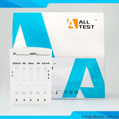 Good price COVID-19 / InfluenzaA + B / RSV / Adenovirus /M.pneumoniae Kết hợp kháng nguyên Kiểm tra nhanh CE Được đánh dấu trực tuyến